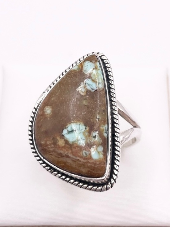 925 Sterling Silver Jewelry - Size 8 Sterling Silver Turquoise Ring